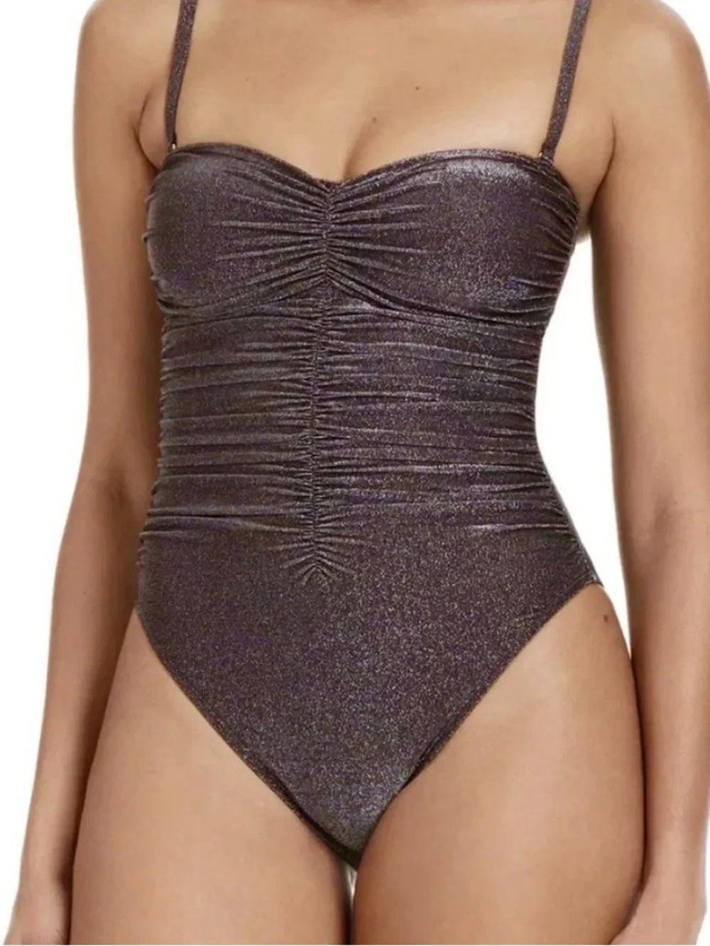 NWT Bar III Adjustable Strap Bandeau Swimsuit Medium